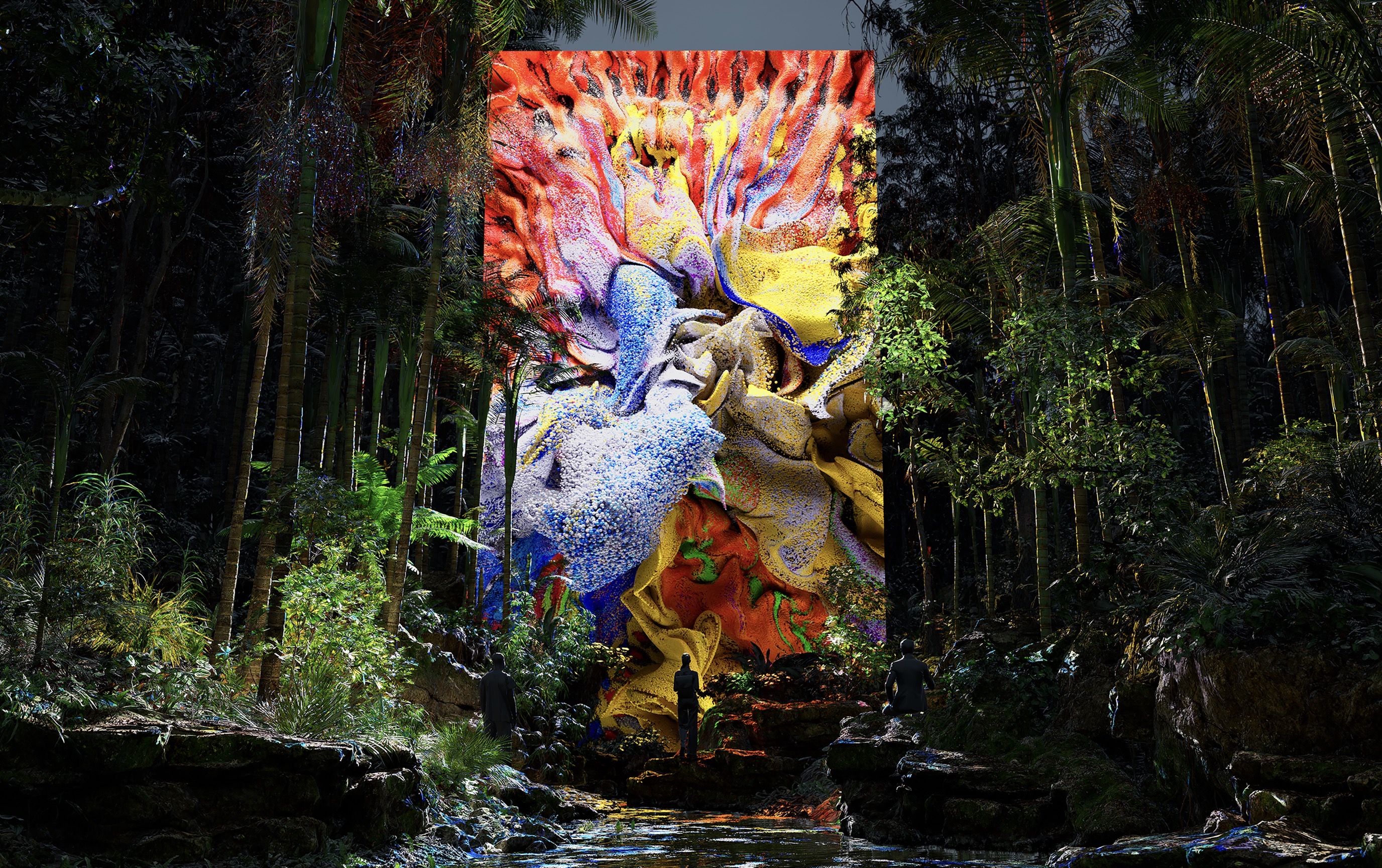 An NFT designed by Refik Anadol, one of the artists featured in Christie’s Augmented Intelligence auction