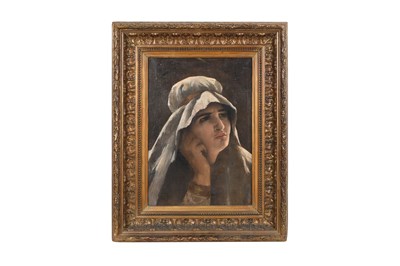 Lot 56 - A LEVANTINE MAIDEN WEARING A DESERT HEADSCARF (TICHEL / MITPAHAT)