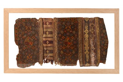 Lot 188 - AN INDIAN LACQUERED PAPIER-MÂCHÉ BOOKBINDING