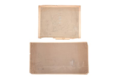 Lot 72 - TWO PENCIL SKETCHES OF ISTANBUL GRAND BAZAAR AND ALI PASHA'S TOMB BY COUNT AMEDEO PREZIOSI