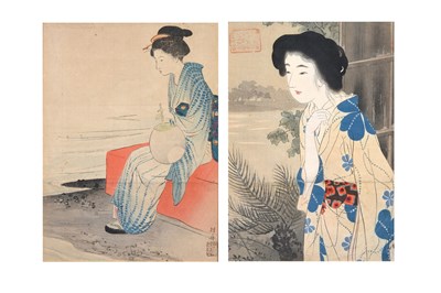 Lot 183 - TWO JAPANESE WOODBLOCK PRINTS OF BEAUTIES