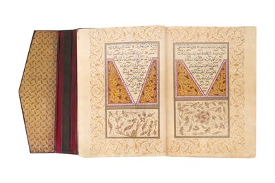 Lot 65 - AN ILLUMINATED OTTOMAN QUR’AN
