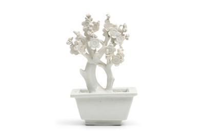 Lot 29 - A CHINESE BLANC DE CHINE MODEL OF A PRUNUS TREE
