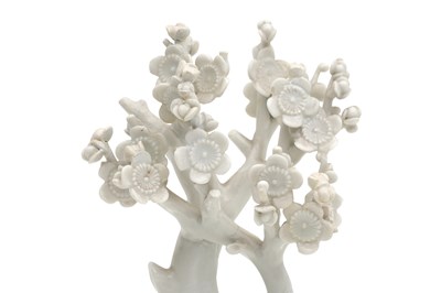 Lot 29 - A CHINESE BLANC DE CHINE MODEL OF A PRUNUS TREE
