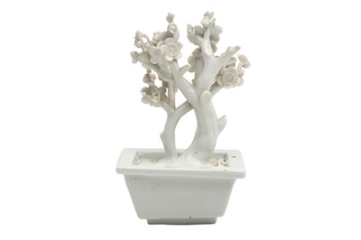 Lot 29 - A CHINESE BLANC DE CHINE MODEL OF A PRUNUS TREE