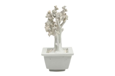 Lot 29 - A CHINESE BLANC DE CHINE MODEL OF A PRUNUS TREE