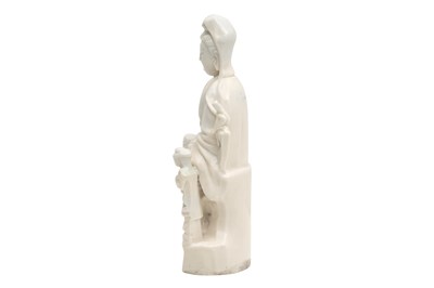 Lot 28 - A CHINESE BLANC DE CHINE FIGURE OF GUANYIN