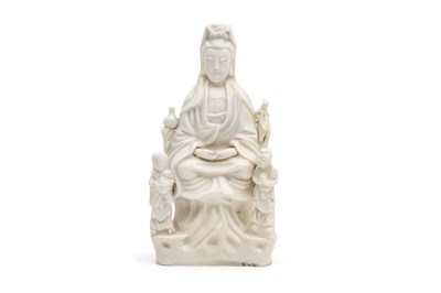 Lot 28 - A CHINESE BLANC DE CHINE FIGURE OF GUANYIN