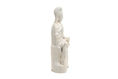 Lot 28 - A CHINESE BLANC DE CHINE FIGURE OF GUANYIN