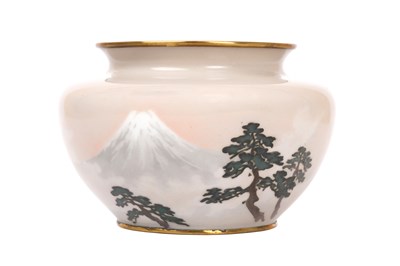 Lot 139 - A JAPANESE CLOISONNÉ 'MOUNTAIN' VASE