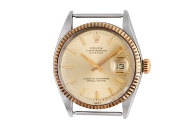 Lot 7 - A MEN'S ROLEX 18K YELLOW GOLD AND STAINLESS STEEL AUTOMATIC WATCH