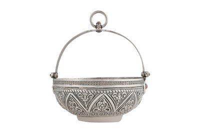 Lot 246 - AN ALGERIAN CORAL-SET SILVER BUCKET