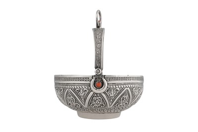 Lot 246 - AN ALGERIAN CORAL-SET SILVER BUCKET