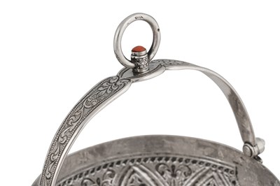 Lot 246 - AN ALGERIAN CORAL-SET SILVER BUCKET