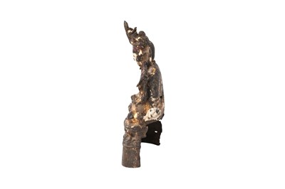 Lot 15 - A CHINESE BRONZE FIGURE OF A BODHISATTVA