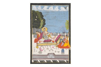 Lot 35 - A NAYIKA SMOKING HUQQA ON A TERRACE