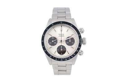Lot 57 - A RARE MEN'S ROLEX STAINLESS STEEL MANUAL CHRONOGRAPH BRACELET WATCH.