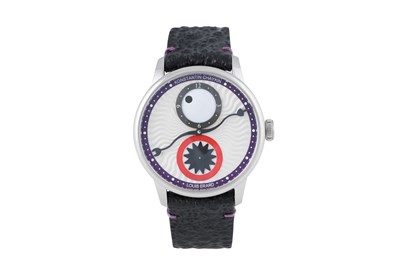 Lot 33 - A LIMITED EDITION LOUIS ERARD KONSTANTINIDOU PURPLE WRISTWATCH