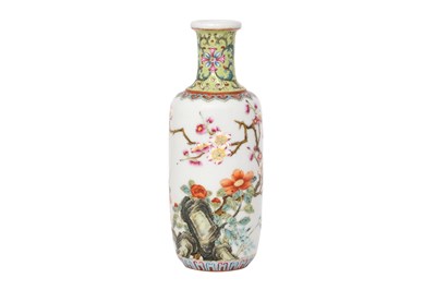 Lot 52 - A CHINESE FAMILLE ROSE MINIATURE VASE