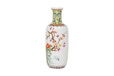 Lot 52 - A CHINESE FAMILLE ROSE MINIATURE VASE