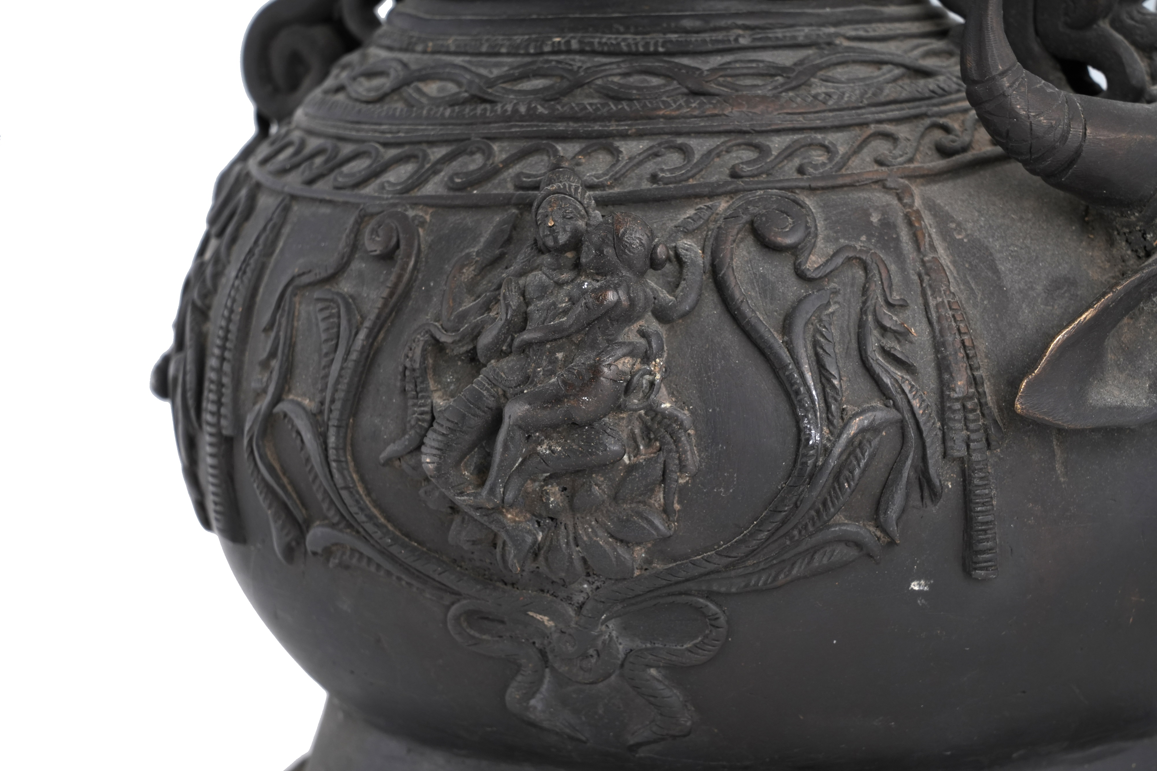 Lot 181 - A HEAVY CAST BRONZE ZOOMORPHIC SHAIVITE