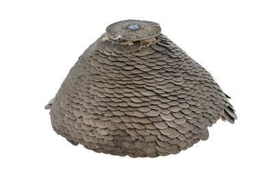 Lot 268 - A PALESTINIAN CEREMONIAL WEDDING SILVER 'MONEY HAT' (WUQAYAT)