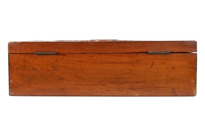 Lot 166 - A CARVED IRANIAN FRUITWOOD BOX WITH NASIR AL-DIN SHAH’S PORTRAIT