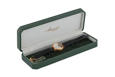 Lot 8 - A RARE MEN'S BREGUET 18K YELLOW GOLD TOURBILLON WRISTWATCH