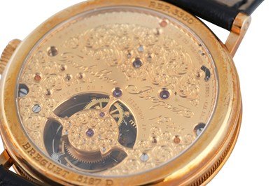 Lot 8 - A RARE MEN'S BREGUET 18K YELLOW GOLD TOURBILLON WRISTWATCH