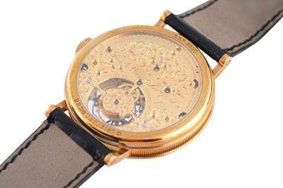 Lot 8 - A RARE MEN'S BREGUET 18K YELLOW GOLD TOURBILLON WRISTWATCH