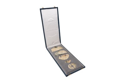 Lot 1 - A SET OF SIX CHINESE ARCHAIC TOMB JADES