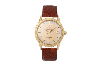 Lot 45 - A MEN'S OMEGA 18K YELLOW GOLD AUTOMATIC WRISTWATCH