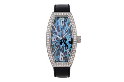 Lot 18 - AN UNISEX DELACOUR STAINLESS STEEL AND DIAMONDS SET QUARTZ WRISTWATCH