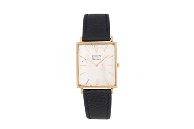 Lot 19 - A UNISEX ROLEX 18K YELLOW GOLD MANUAL WRISTWATCH