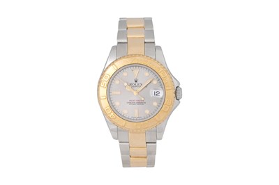 Lot 50 - A MEN'S ROLEX 18K YELLOW GOLD AND STAINLESS STEEL AUTOMATIC WRISTWATCH