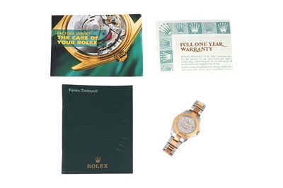 Lot 50 - A MEN'S ROLEX 18K YELLOW GOLD AND STAINLESS STEEL AUTOMATIC WRISTWATCH