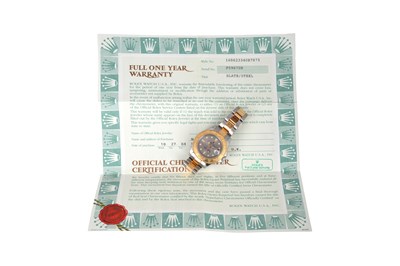 Lot 50 - A MEN'S ROLEX 18K YELLOW GOLD AND STAINLESS STEEL AUTOMATIC WRISTWATCH