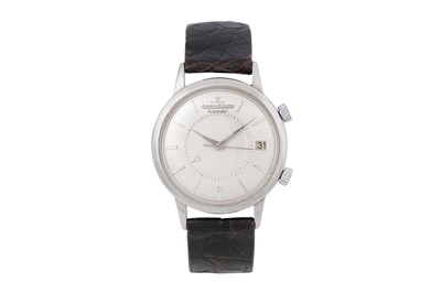 Lot 42 - A MEN'S JAEGER LECOULTRE STAINLESS STEEL AUTOMATIC ALARM WRISTWATCH