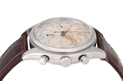 Lot 53 - A COLLECTABLE MEN'S ROLEX STAINLESS STEEL MANUAL CHRONOGRAPH WRISTWATCH.