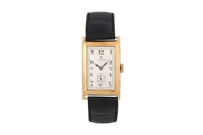 Lot 20 - A MEN'S ELECTRION 18K YELLOW GOLD MANUAL WRISTWATCH