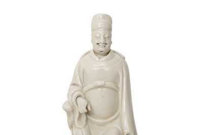 Lot 27 - A CHINESE BLANC DE CHINE FIGURE OF WENGCHANG