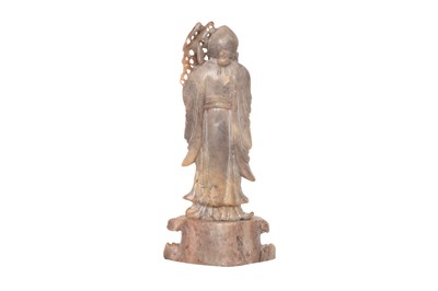 Lot 74 - A CHINESE SOAPSTONE FIGURE OF SHOU LAO