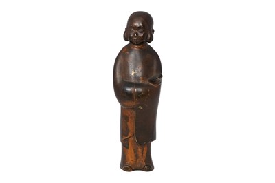 Lot 129 - A JAPANESE BRONZE FIGURE OF PRINCE SHŌTOKU