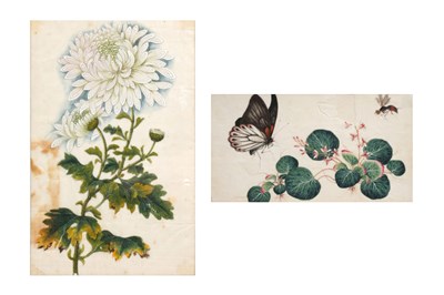 Lot 60 - TWO CHINESE RICE PAPER PAINTINGS