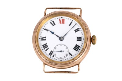 Lot 52 - A RARE WWI MEN'S ZENITH 9K YELLOW GOLD MANUAL WATCH