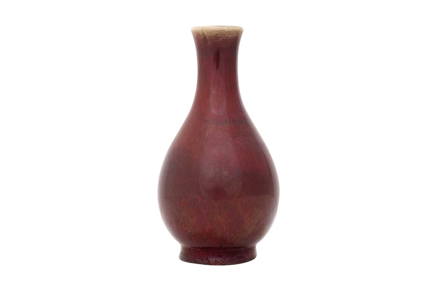 Lot 79 - A CHINESE FLAMBE-GLAZED BOTTLE VASE