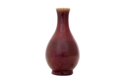 Lot 79 - A CHINESE FLAMBE-GLAZED BOTTLE VASE