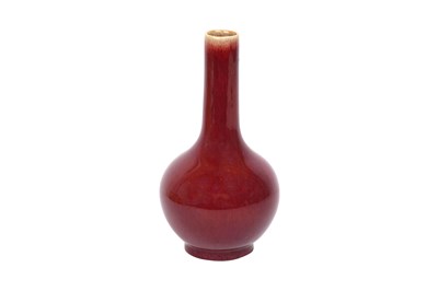 Lot 78 - A CHINESE RED-GLAZED BOTTLE VASE