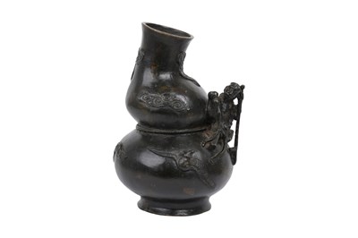 Lot 16 - A CHINESE BRONZE DOUBLE GOURD 'LI TIEGUAI' VASE
