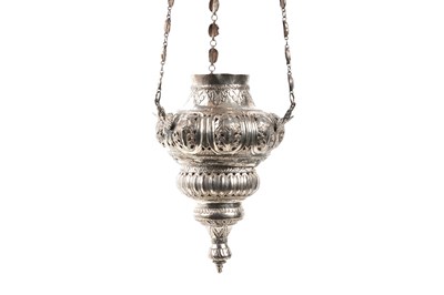 Lot 243 - TWO ARMENIAN SILVER HANGING CENSERS